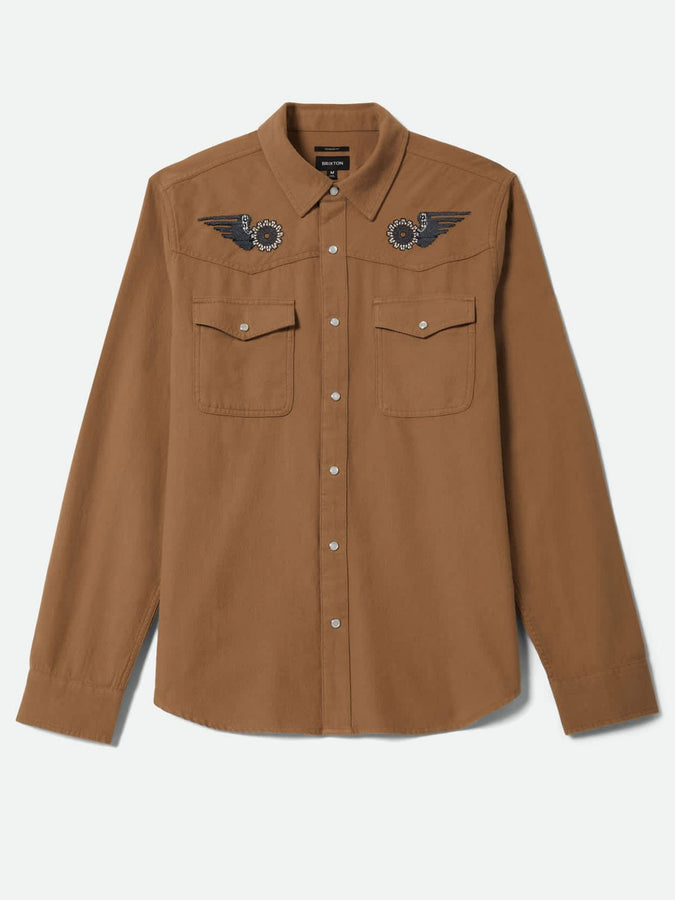 Brixton Waylon Lightweight Long Sleeve Buttondown Shirt Spring 2026 | KHAKI