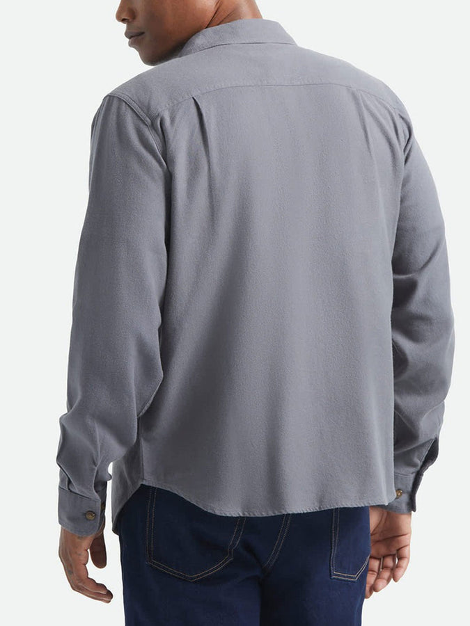 Brixton Bowery Lghwht Flannel Buttondown Shirt Spring 2026 | FUTURE GREY