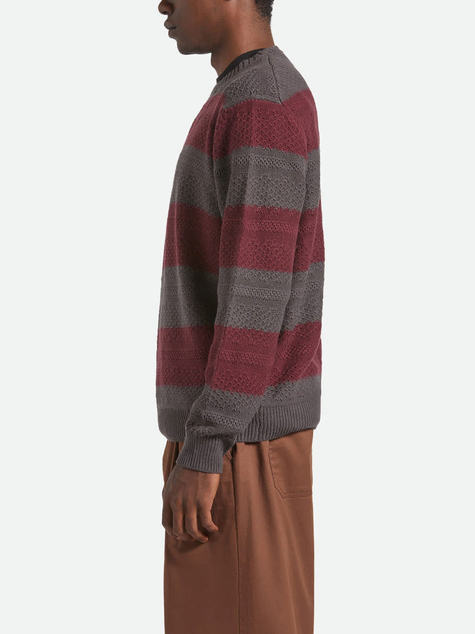 Brixton Midnight Sweater Fall 2025 | BLACK/PORT STRIPE