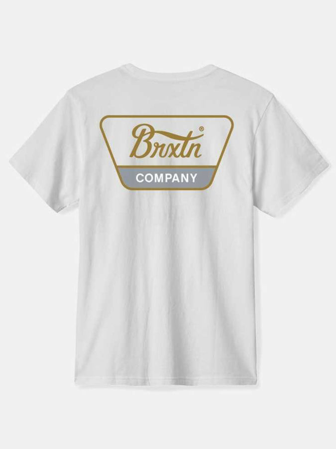 Brixton Linwood Short Sleeve T-Shirt Summer 2024 | WHITE / BRASS / SMOKE