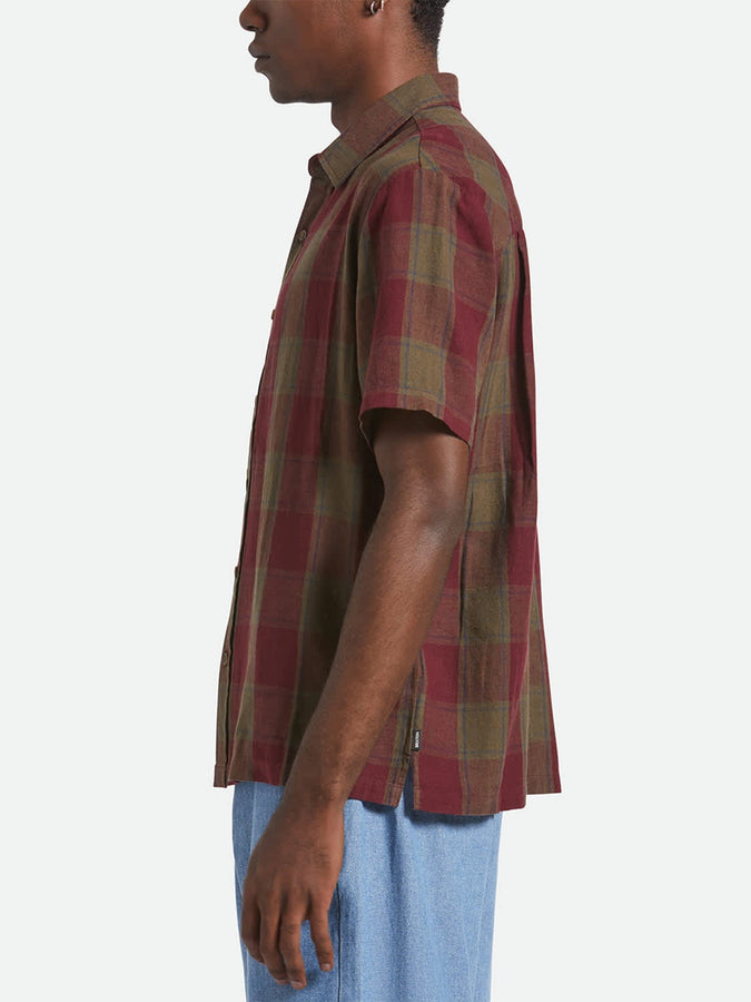 Brixton Cru Linen Blend Short Sleeves Shirt Fall 2025 | OLIVE SURPLUS/PORT