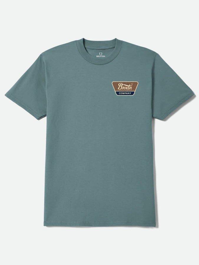 Brixton Linwood T-Shirt Spring 2026 | OCEAN BREEZE/BROWN/DARK NAVY