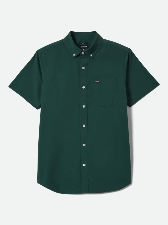 Brixton Sanford Oxford Short Sleeve Buttondown Shirt Spring 2026 | PRIMAL GREEN
