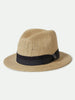 Brixton Roma Straw Fedora Hat Spring 2025