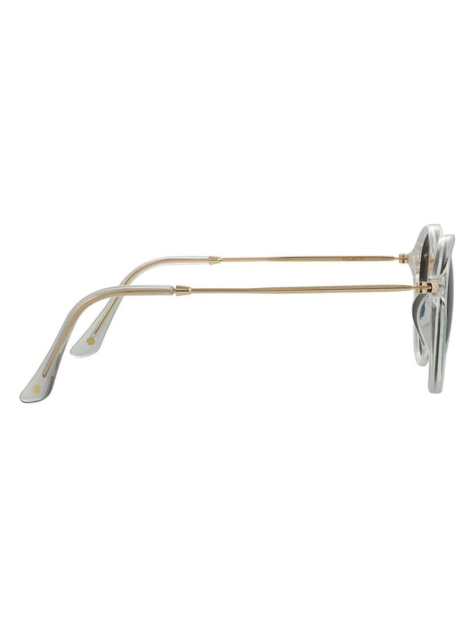 Glassy Klein Polarized Sunglasses | CLEAR/PINK MIRROR