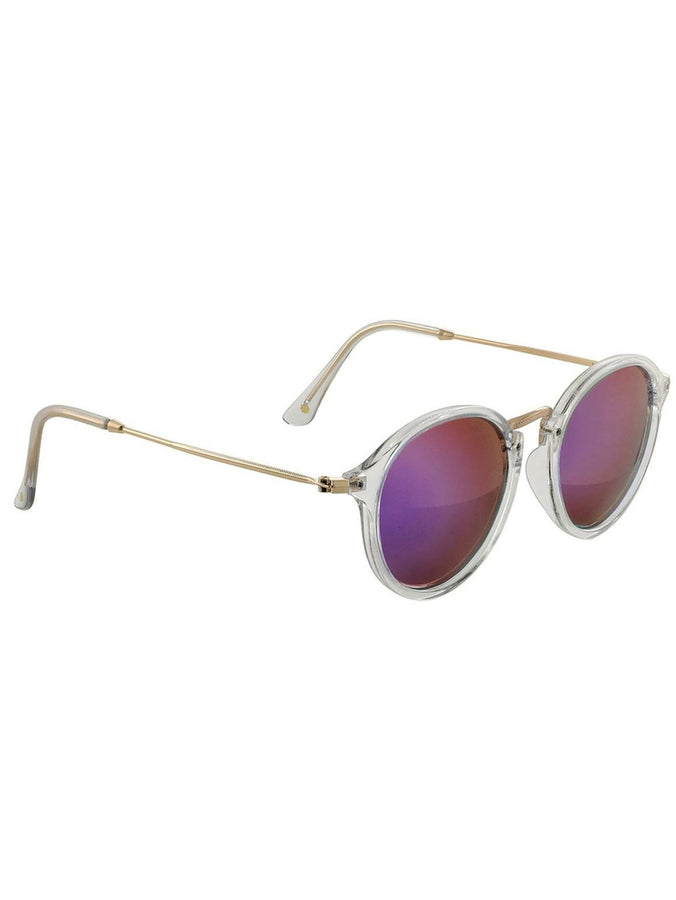 Glassy Klein Polarized Sunglasses | CLEAR/PINK MIRROR