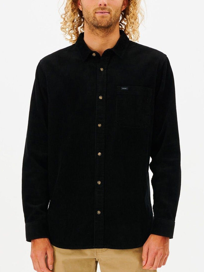 Rip Curl State Cord Long Sleeve Buttondown Shirt | BLACK (0090)