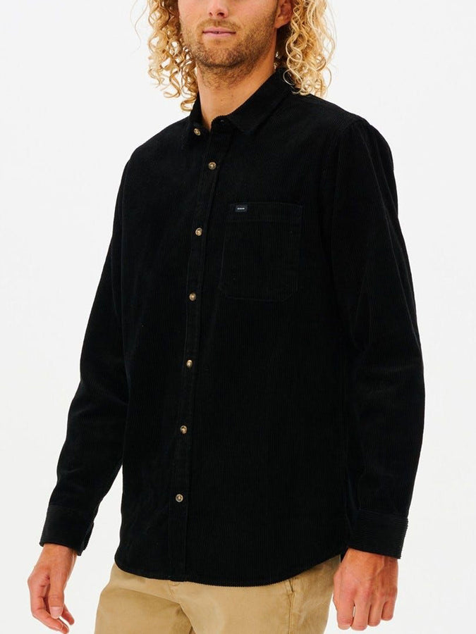 Rip Curl State Cord Long Sleeve Buttondown Shirt | BLACK (0090)