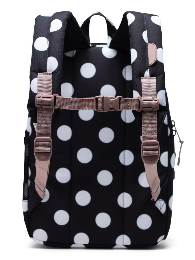 Herschel Heritage Backpack (Toddlers) | POLKA BLK WHT/RSE (04505)