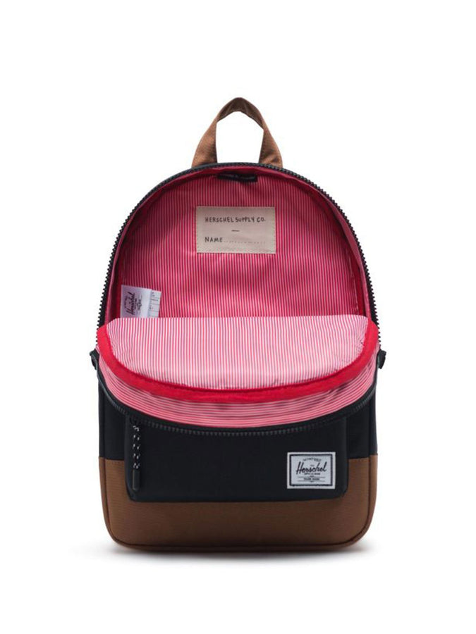 Herschel Heritage Backpack (Toddlers) | BLACK/SADDLE BRN (02462)