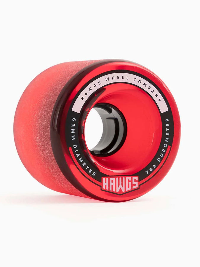 Hawgs Fatty Longboard Wheels | CLEAR RED