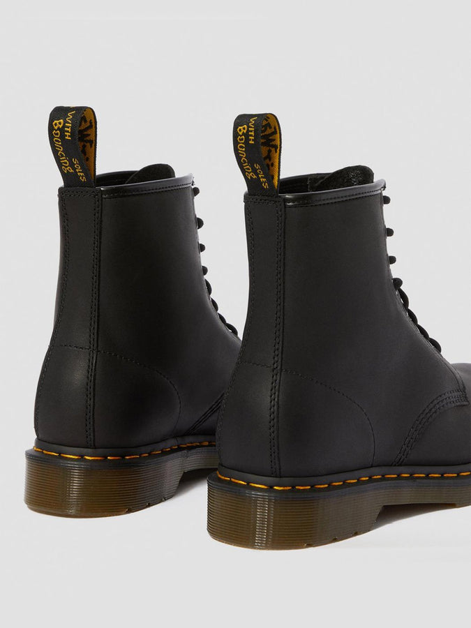 Dr Martens 1460 Black Greasy Boots | BLACK GREASY