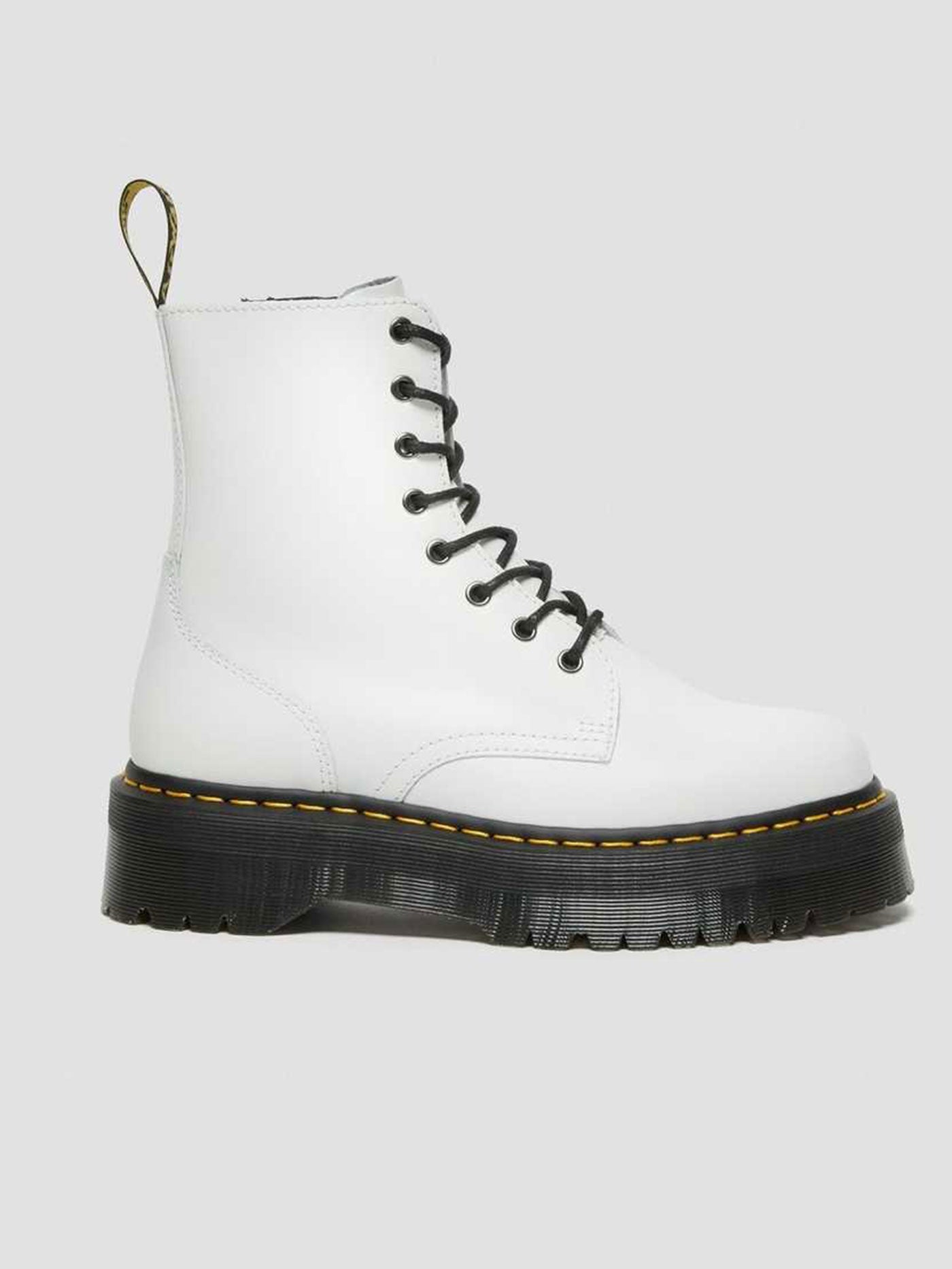 Dr. Martens Jadon Smooth Polished Smooth White Boots