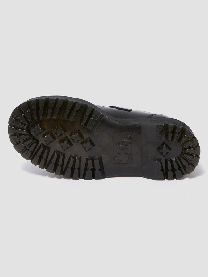 Dr. Martens Bethan Black Polished Leather Platform Shoes | BLACK