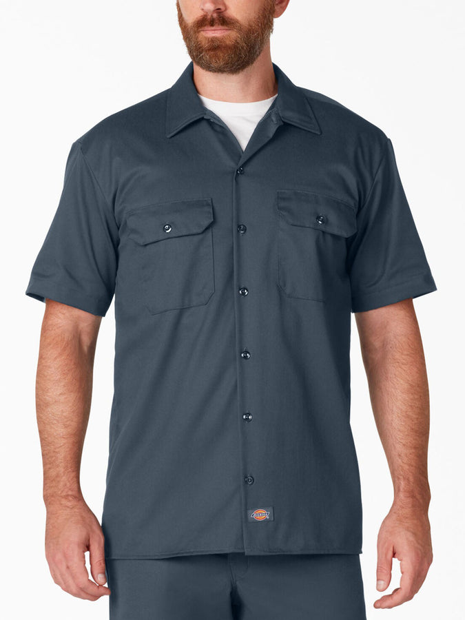 Dickies Twill Work Short Sleeve Buttondown Shirt | AIRFORCE BLUE (AF)