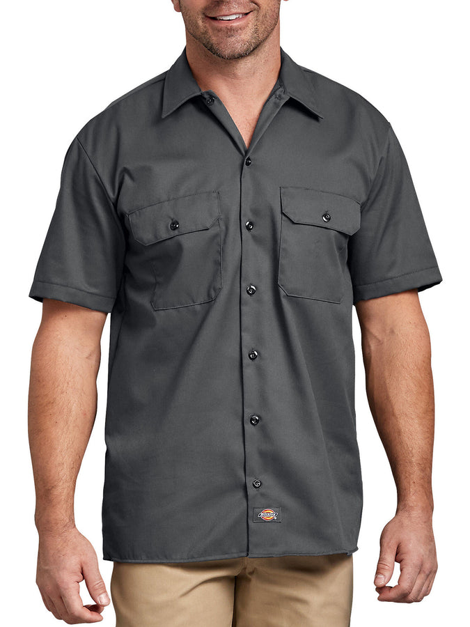 Dickies Twill Work Short Sleeve Buttondown Shirt | CHARCOAL (CH)