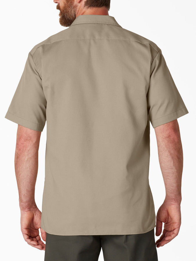 Dickies Twill Work Short Sleeve Buttondown Shirt | DESERT SAND (DS)
