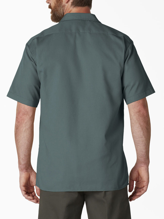Dickies Twill Work Short Sleeve Buttondown Shirt | LINCOLN GREEN (LN)