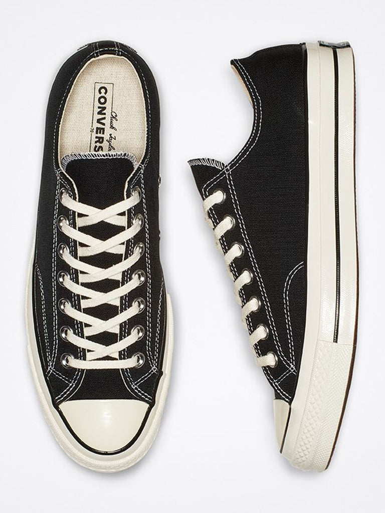 Converse Chuck 70 Canvas OX Black/Black/Egret Shoes | EMPIRE