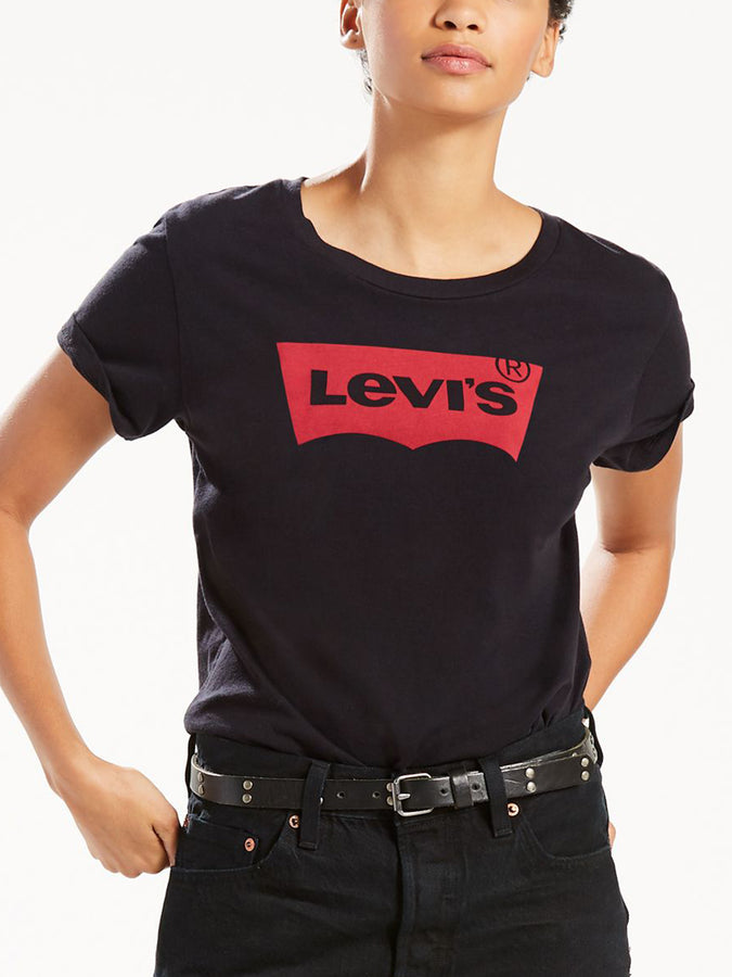 Levis The Perfect Graphic T-Shirt | CORE HOUSEMARK BLK (0466)