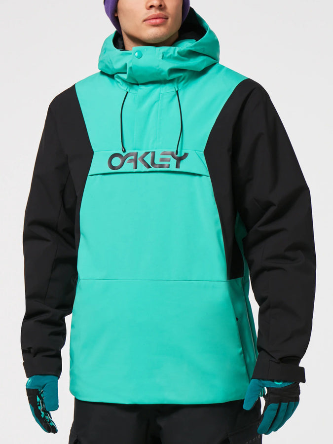 Oakley TNP Insulated Anorak Snowboard Jacket | BLKOUT/LGHT EMERALD (9EH)