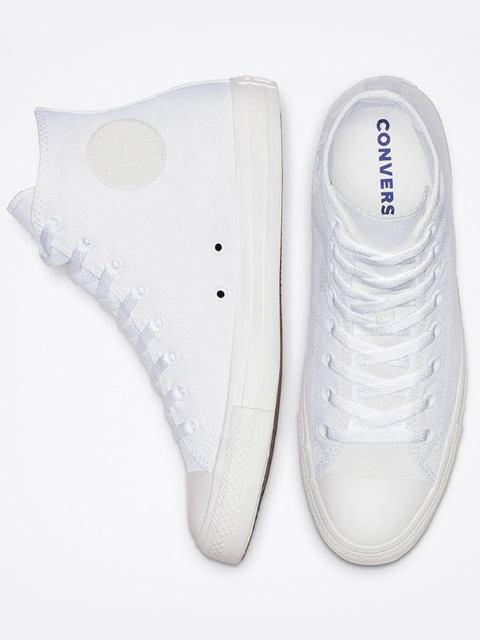 Converse CT All Star Canvas Hi White Monochrome Shoes | WHITE MONOCHROME
