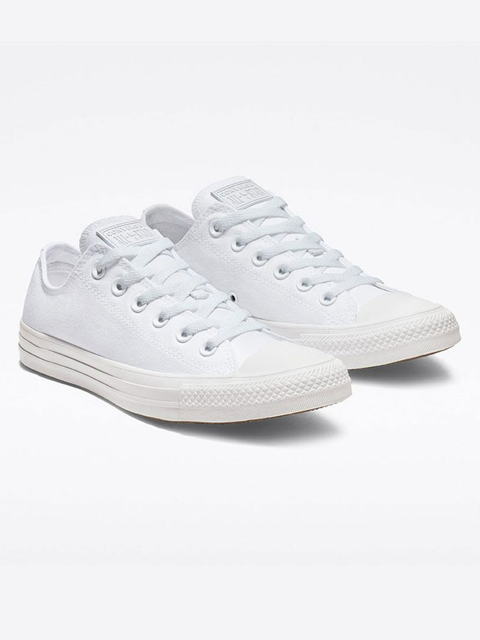 Converse Chuck Taylor AS Canvas OX White Monochrome Shoes | WHITE MONOCHROME