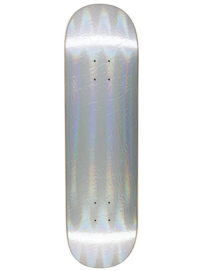 Fucking Awesome Stamp Emb Silver Rainbow 8.5 Skateboard Deck | SILVER