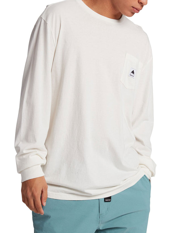Burton Colfax Long Sleeve T-Shirt | STOUT WHITE (100)