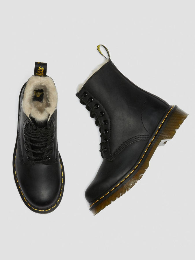 Dr.Martens 1460 Serena Fur Lined Boots | BLACK