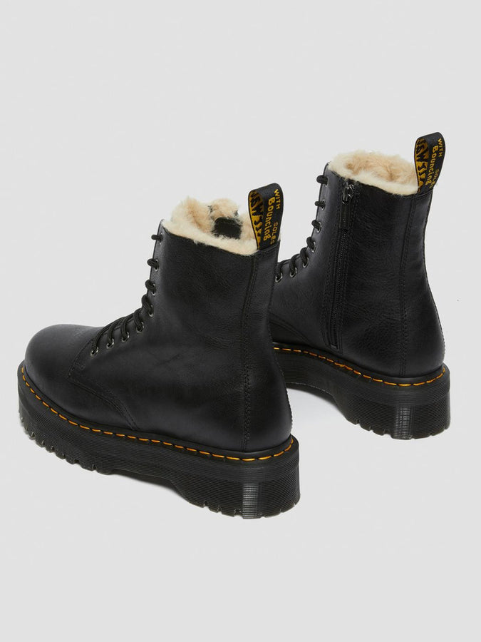 Dr. Martens Jadon Fur Lined Pisa Black Boots | BLACK