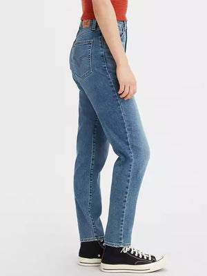 Levi's High Waisted Mom Medium Indigo Worn In Jeans