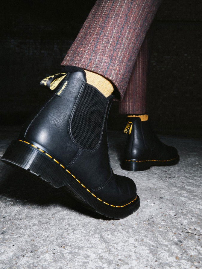 Dr. Martens 2976 Warmwair Black Valor Leather Chelsea Boots | BLACK