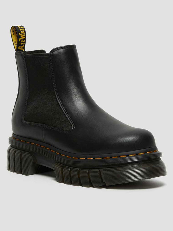 Dr. Martens Audrick Nappa Lux Leather Black Chelsea Boots | BLACK