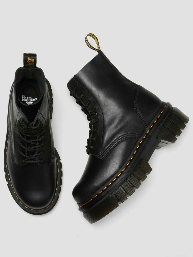 Dr. Martens Audrick Nappa Leather Platform Boots | BLACK