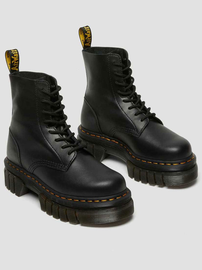 Dr. Martens Audrick Nappa Leather Platform Boots | BLACK