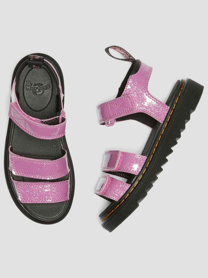 Dr. Martens Klaire Pink Glitter Sandals | DARK PINK