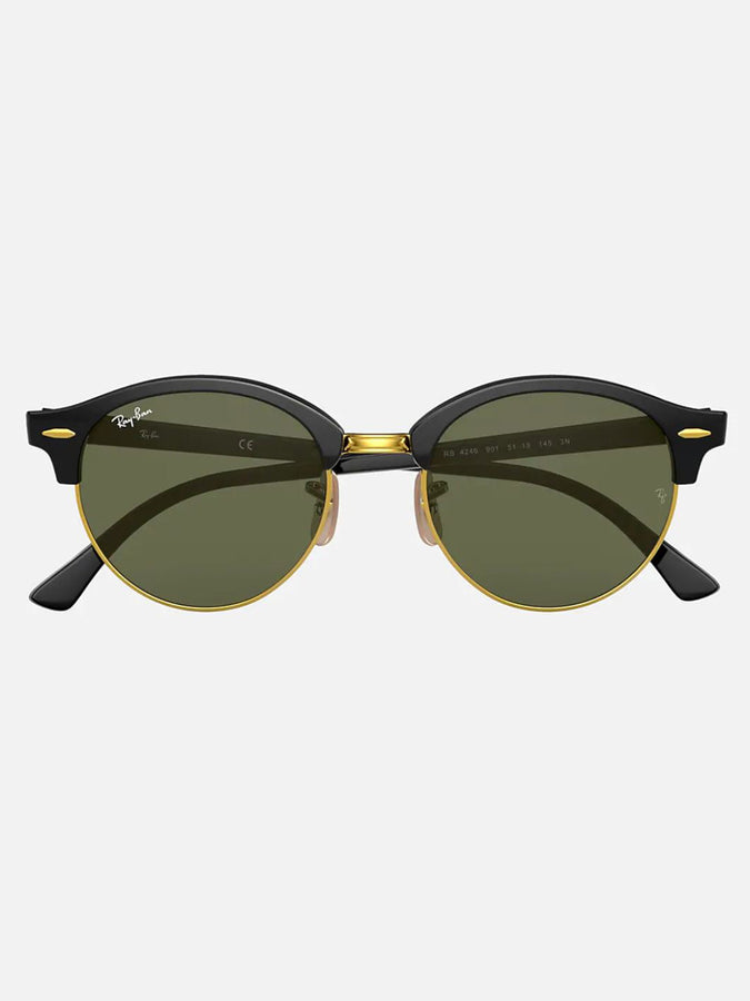 Ray-Ban Clubround Classic Sunglasses | BLACK/GREEN CLASSIC G-15