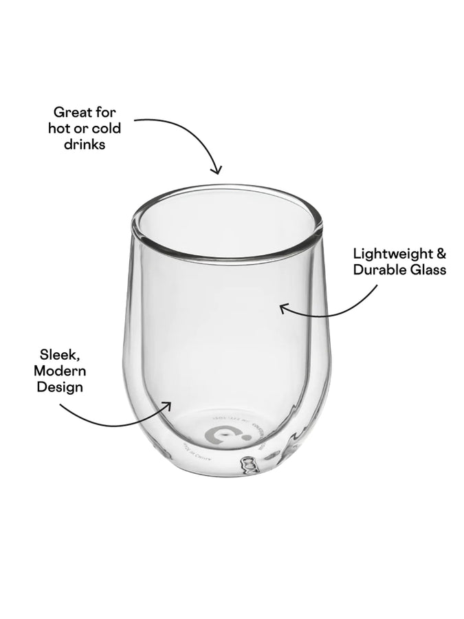 Corkcicle 2 Pack 12oz Clear Stemless Cup | CLEAR