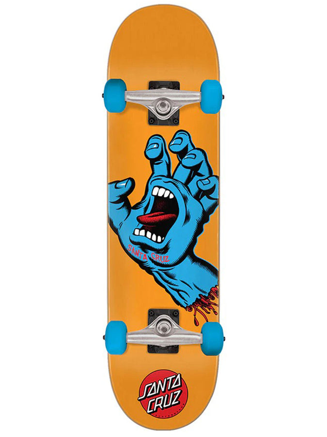 Santa Cruz Screaming Hand Mid 7.8 Complete Skateboard | ORANGE