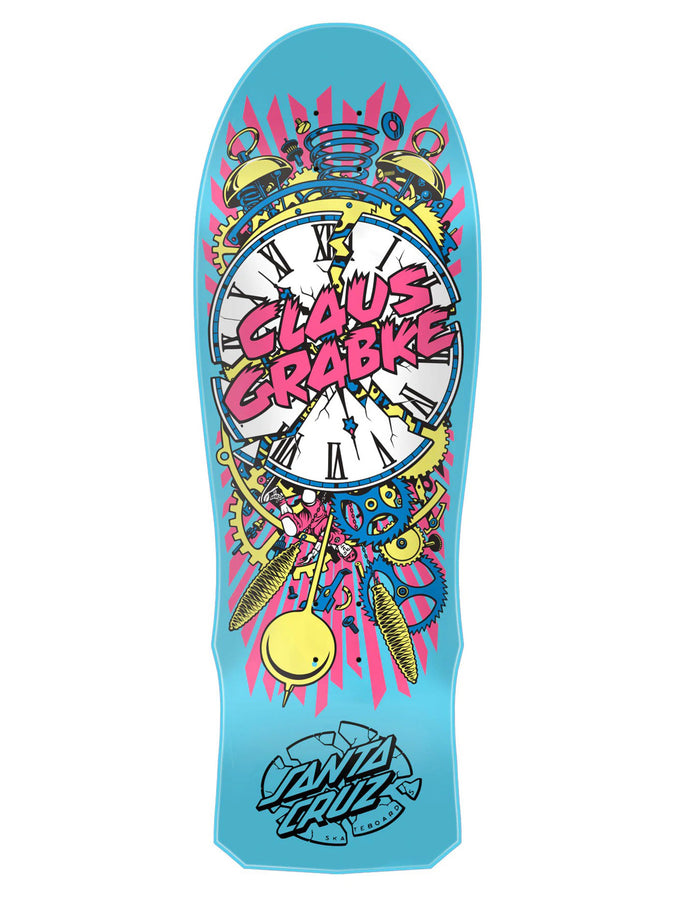 Santa Cruz Grabke Exploding Clock 10.0 O.S Skateboard Deck | BLUE