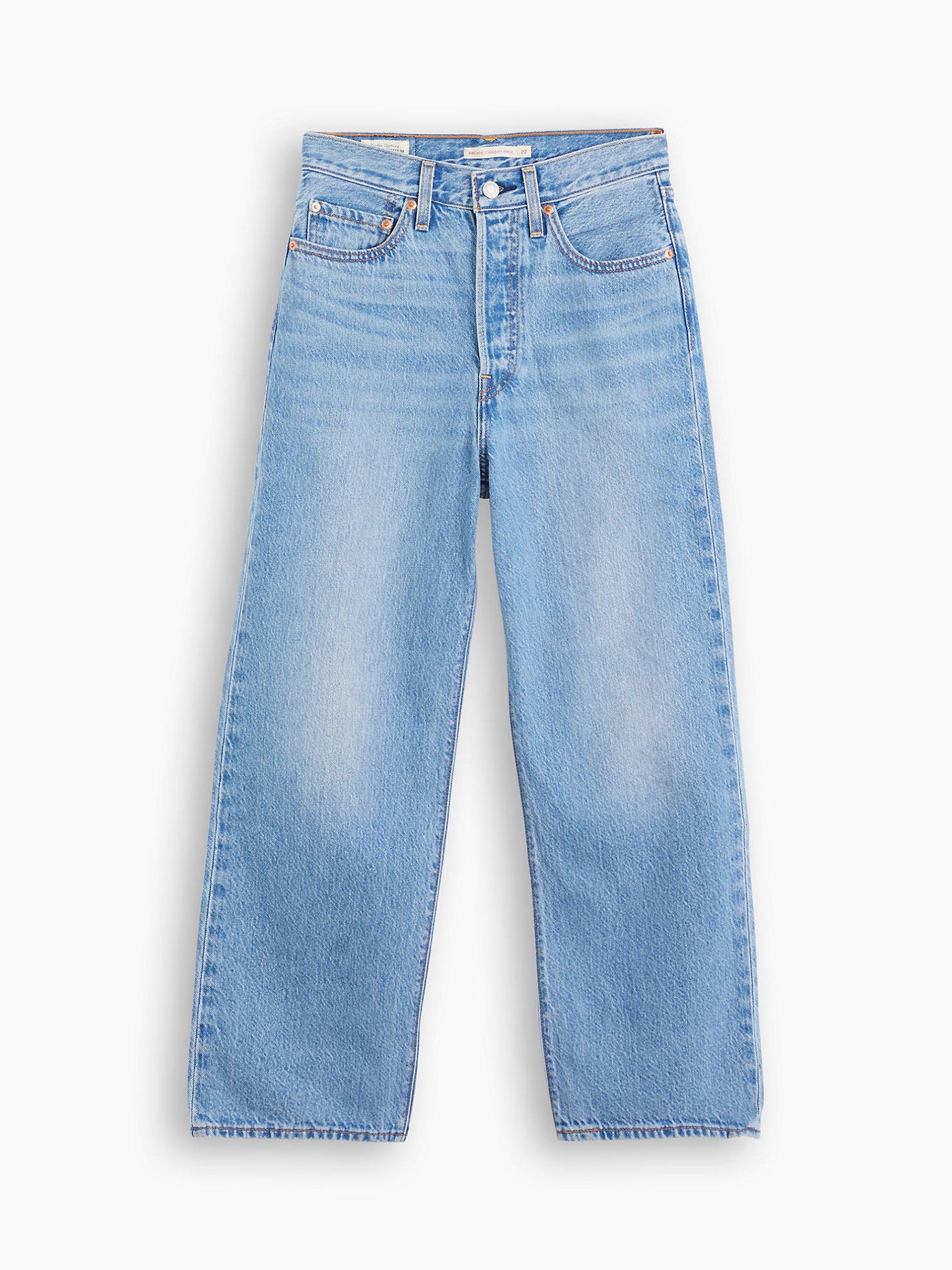 Levis Ribcage Straight Ankle Light Indigo Worn In Jeans
