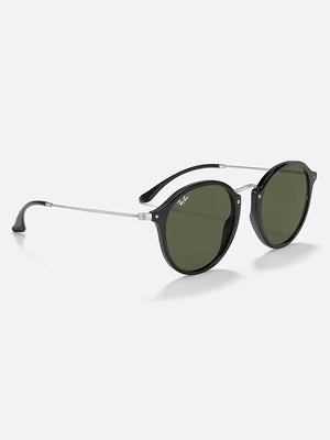Ray-Ban Round Fleck Black/G-15 Green Sunglasses
