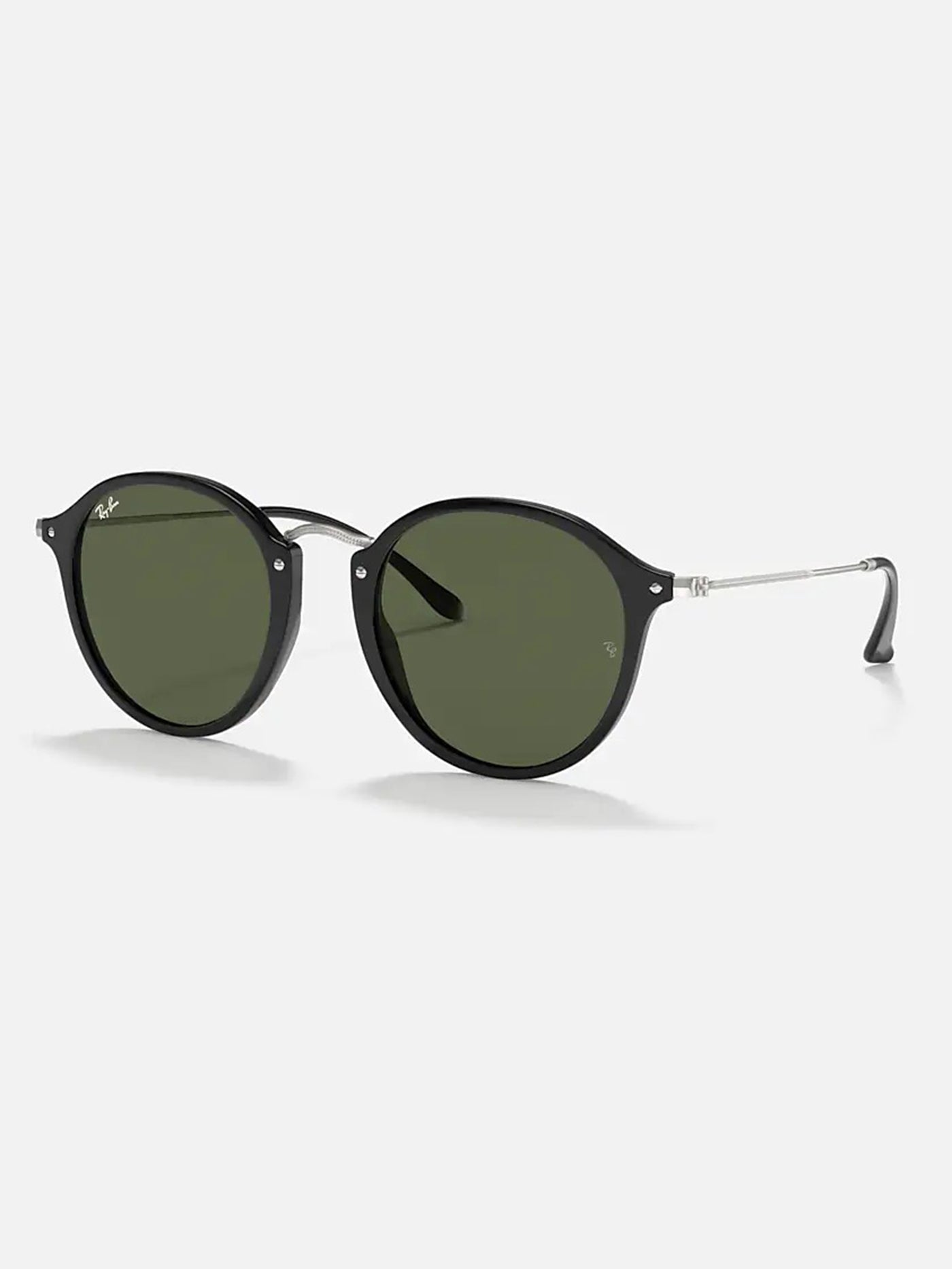 Ray-Ban Round Fleck Black/G-15 Green Sunglasses