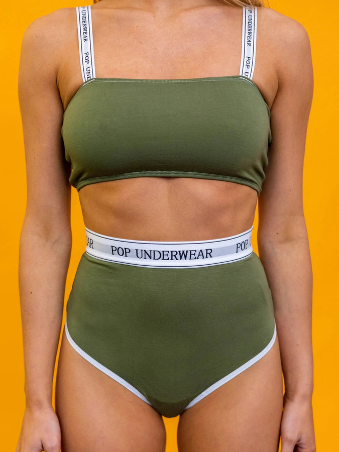 Pop Underwear Tube Bra | KHAKI