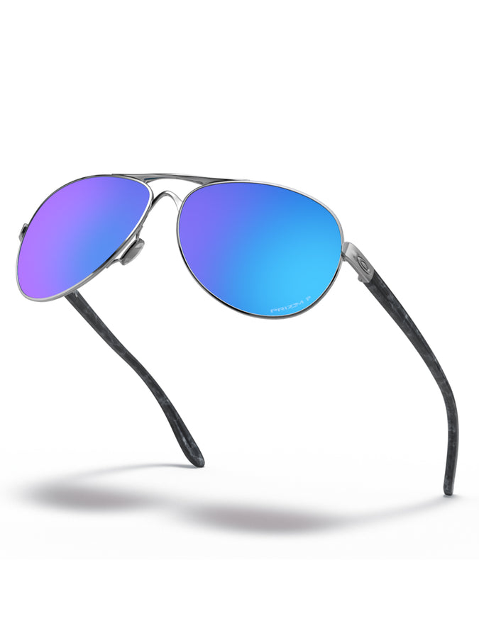 Oakley Feedback Polished Chrome/Prizm Sapphire Sunglasses | PLSH CHROME/PRZM SAP IRID