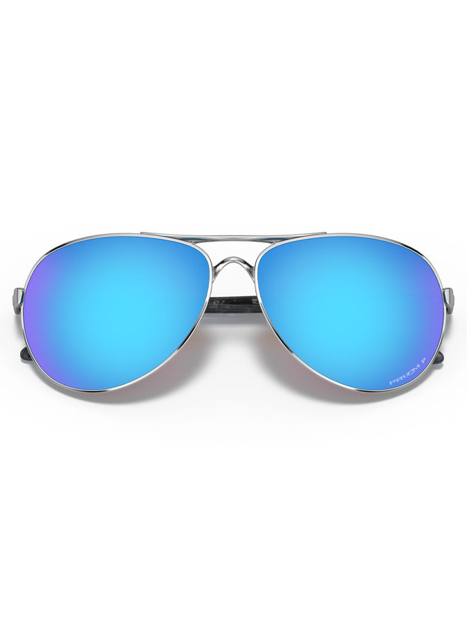Oakley Feedback Polished Chrome/Prizm Sapphire Sunglasses | PLSH CHROME/PRZM SAP IRID