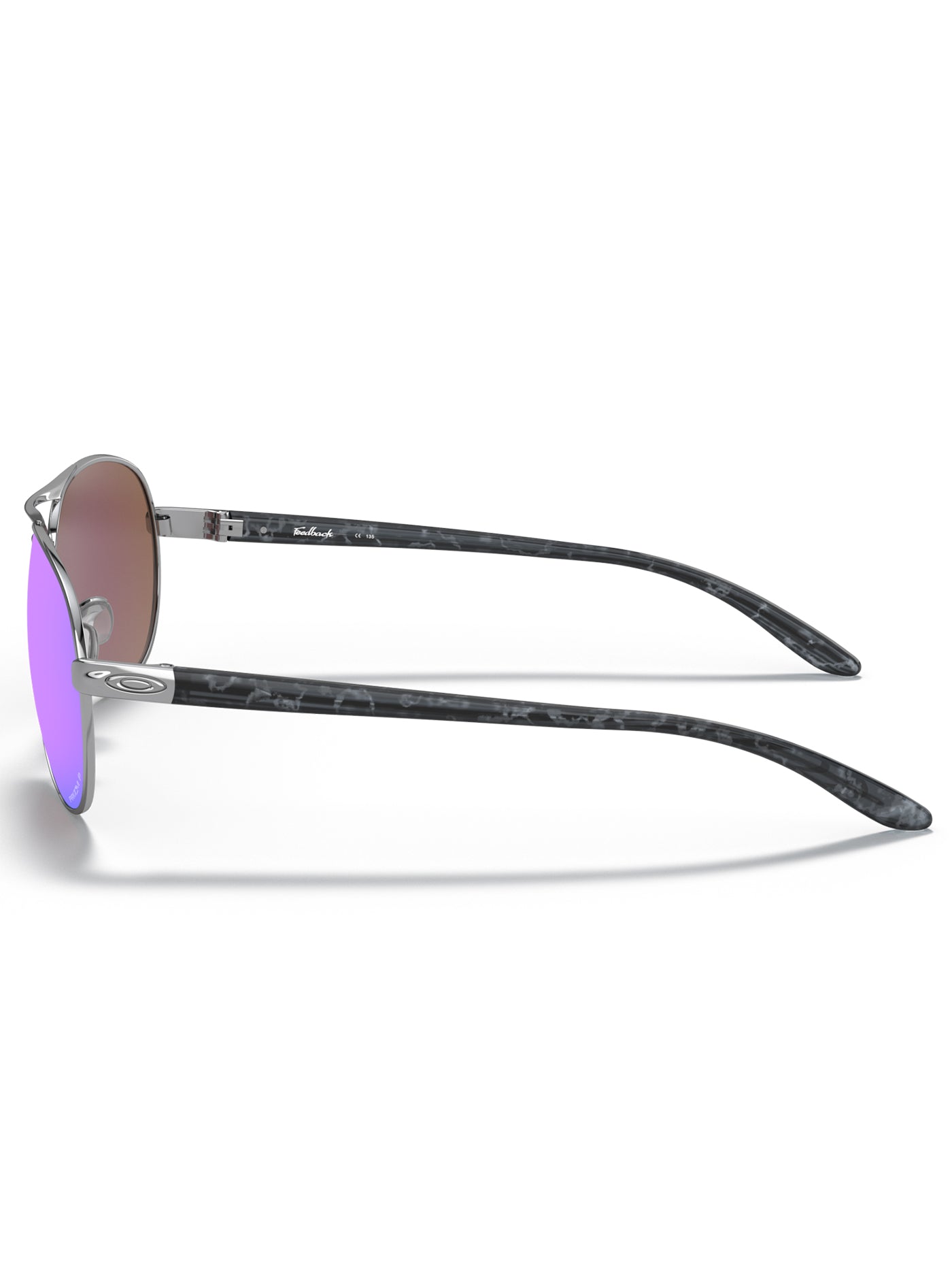 Oakley Feedback Polished Chrome/Prizm Sapphire Sunglasses