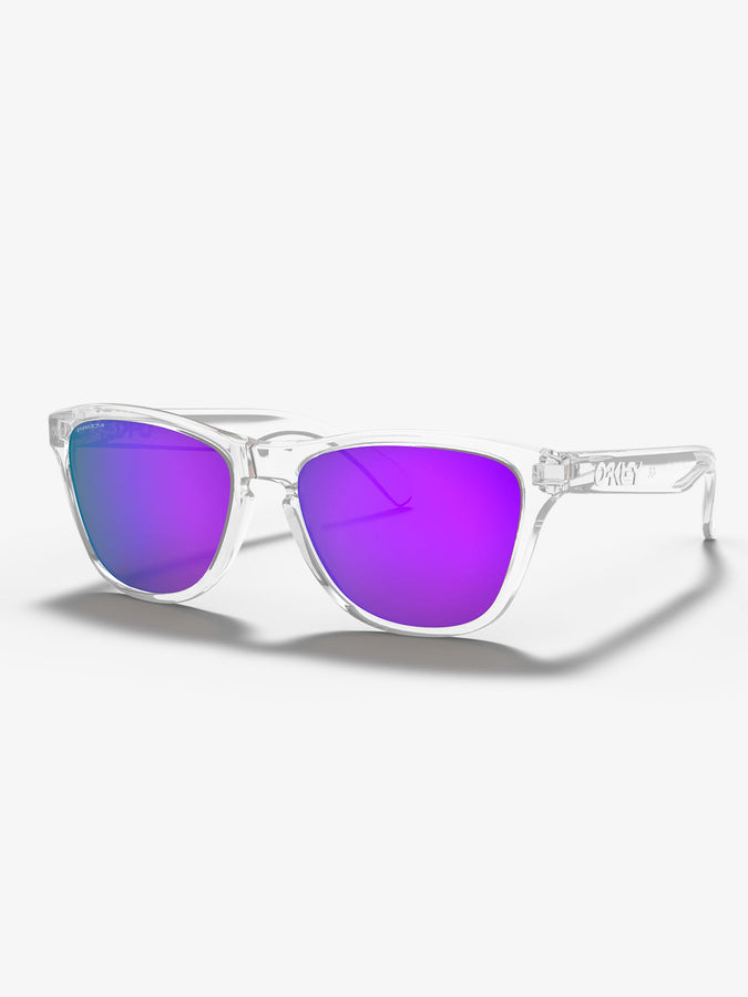 Oakley Frogskins XS Clear Prizm Violet Polished Sunglasses | CLEAR/PRIZM VIOLET POLISH