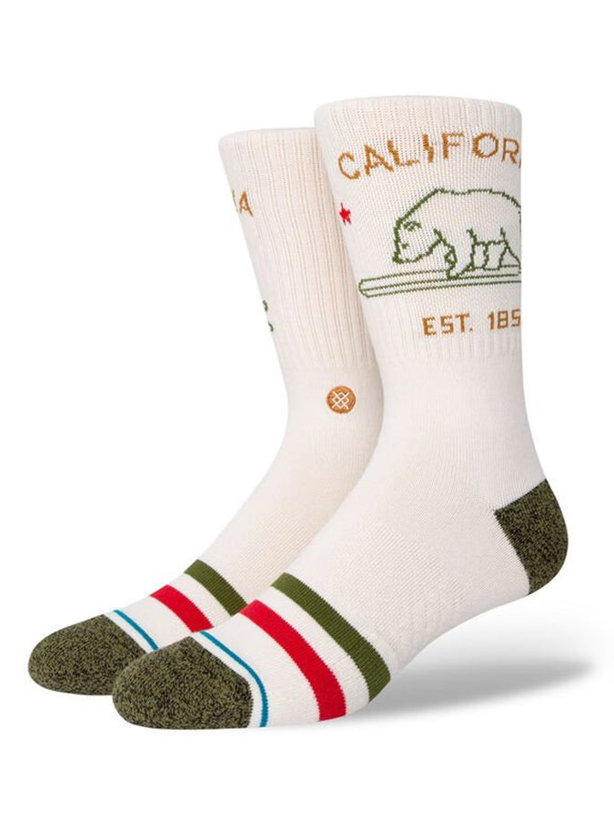 Stance California Republic 2 Crew Socks | OFF WHITE (OFW)